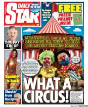 Daily Star () Newspaper Front Page for 16 September 2020