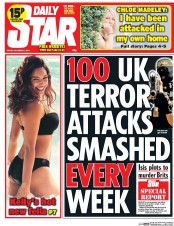 Daily Star () Newspaper Front Page for 17 October 2014