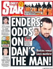 Daily Star () Newspaper Front Page for 17 February 2015