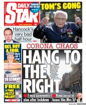 Daily Star () Newspaper Front Page for 17 April 2020