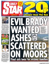Daily Star () Newspaper Front Page for 17 May 2017