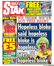 Daily Star () Newspaper Front Page for 17 June 2021