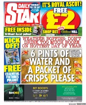 Daily Star () Newspaper Front Page for 17 June 2022