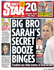 Daily Star () Newspaper Front Page for 17 August 2017