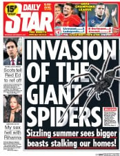 Daily Star () Newspaper Front Page for 17 September 2014