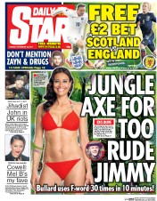 Daily Star () Newspaper Front Page for 18 November 2014