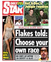 Daily Star () Newspaper Front Page for 18 November 2019
