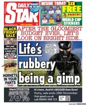 Daily Star () Newspaper Front Page for 18 November 2022
