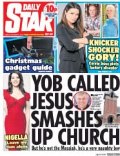 Daily Star () Newspaper Front Page for 18 December 2018