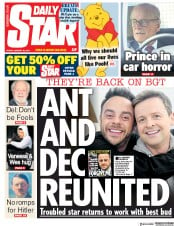 Daily Star () Newspaper Front Page for 18 January 2019