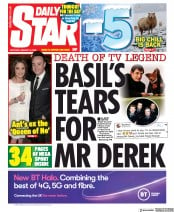 Daily Star () Newspaper Front Page for 18 January 2020