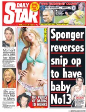 Daily Star () Newspaper Front Page for 18 February 2015