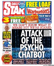 Daily Star () Newspaper Front Page for 18 February 2023