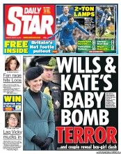 Daily Star () Newspaper Front Page for 18 March 2013