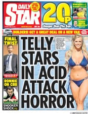 Daily Star () Newspaper Front Page for 18 April 2017
