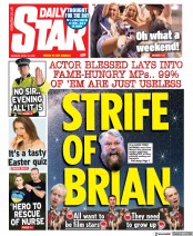 Daily Star () Newspaper Front Page for 18 April 2022