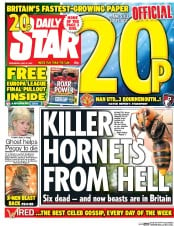 Daily Star () Newspaper Front Page for 18 May 2016