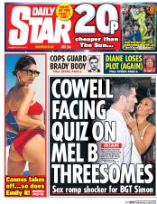 Daily Star () Newspaper Front Page for 18 May 2017