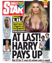 Daily Star () Newspaper Front Page for 18 May 2020