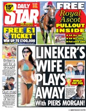 Daily Star () Newspaper Front Page for 18 June 2014