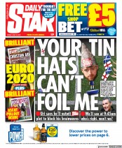 Daily Star () Newspaper Front Page for 18 June 2021