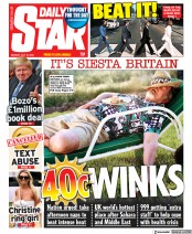 Daily Star () Newspaper Front Page for 18 July 2022