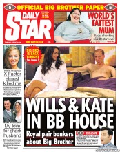 Daily Star () Newspaper Front Page for 18 August 2011