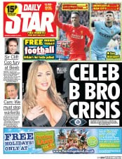 Daily Star () Newspaper Front Page for 18 August 2014