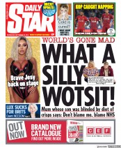 Daily Star () Newspaper Front Page for 18 September 2019