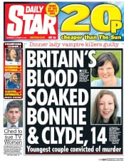 Daily Star () Newspaper Front Page for 19 October 2016