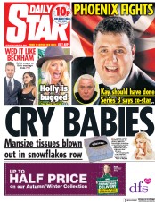 Daily Star () Newspaper Front Page for 19 October 2018