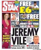 Daily Star () Newspaper Front Page for 19 October 2019