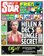 Daily Star () Newspaper Front Page for 19 November 2012