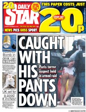 Daily Star () Newspaper Front Page for 19 November 2015