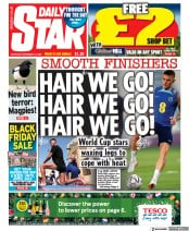 Daily Star () Newspaper Front Page for 19 November 2022