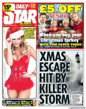 Daily Star () Newspaper Front Page for 19 December 2013