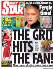 Daily Star () Newspaper Front Page for 19 December 2018