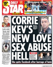 Daily Star () Newspaper Front Page for 19 February 2014