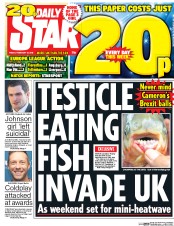Daily Star () Newspaper Front Page for 19 February 2016