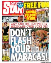 Daily Star () Newspaper Front Page for 19 February 2021