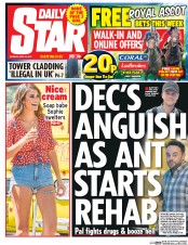 Daily Star () Newspaper Front Page for 19 June 2017