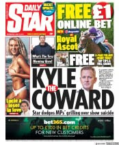 Daily Star () Newspaper Front Page for 19 June 2019