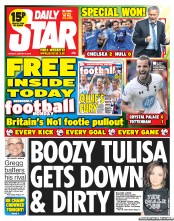 Daily Star () Newspaper Front Page for 19 August 2013