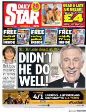 Daily Star () Newspaper Front Page for 19 August 2017