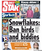 Daily Star () Newspaper Front Page for 19 September 2019