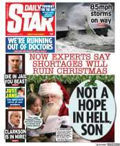 Daily Star () Newspaper Front Page for 1 October 2021