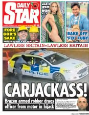 Daily Star () Newspaper Front Page for 1 November 2018