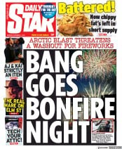Daily Star () Newspaper Front Page for 1 November 2021