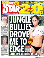 Daily Star () Newspaper Front Page for 1 December 2015