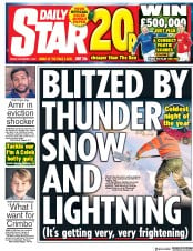 Daily Star () Newspaper Front Page for 1 December 2017